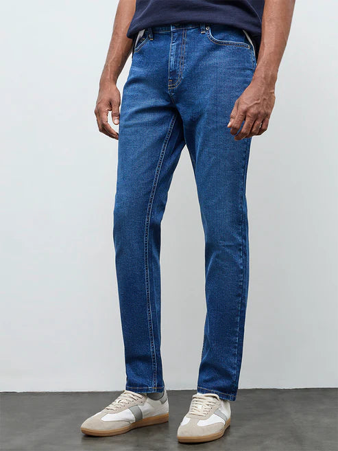 Casuals Blue Relaxed-Fit Mid-Rise Jeans