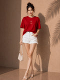 Women Oversized T-Shirt – Red