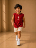 Boys Oversized Tank – Red