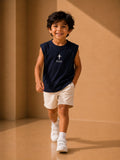 Boys Oversized Tank – Navy Blue