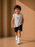 Boys Oversized Tank – Gray