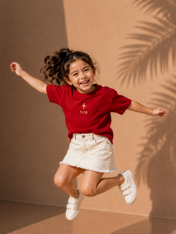 Girls Oversized T-Shirt – Red