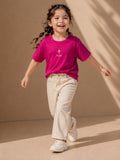 Girls Oversized T-Shirt – Magenta Pink