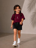 Girls Oversized T-Shirt – Maroon