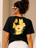 Women Oversized T-Shirt – Becoming the Muse – Black