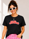 Women Oversized T-Shirt – Hot Girls Overthink – Black