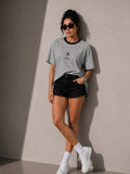 Women Oversized T-Shirt – Gray & Black