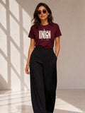 Women Oversized T-Shirt – London – Maroon