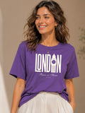 Women Oversized T-Shirt – London – Purple