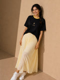 Women Oversized T-Shirt – Black & Yellow