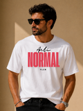 Men Oversized T-Shirt – Anti Normal – White