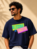 Men Oversized T-Shirt – Delusional – Navy Blue