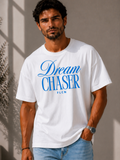 Men Oversized T-Shirt – Dream Chaser – White