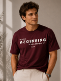 Men Oversized T-Shirt – Beginning – Maroon