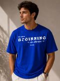 Men Oversized T-Shirt – Beginning – Royal Blue