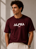 Men Oversized T-Shirt – Alpha – Maroon