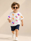 Boys Oversized T-Shirt – Dice – White