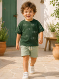 Boys Oversized T-Shirt – Infinity Heart – Green
