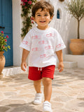 Boys Oversized T-Shirt – Infinity Heart – White