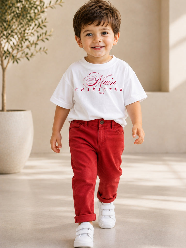 Boys Oversized T-Shirt – Main Character – White
