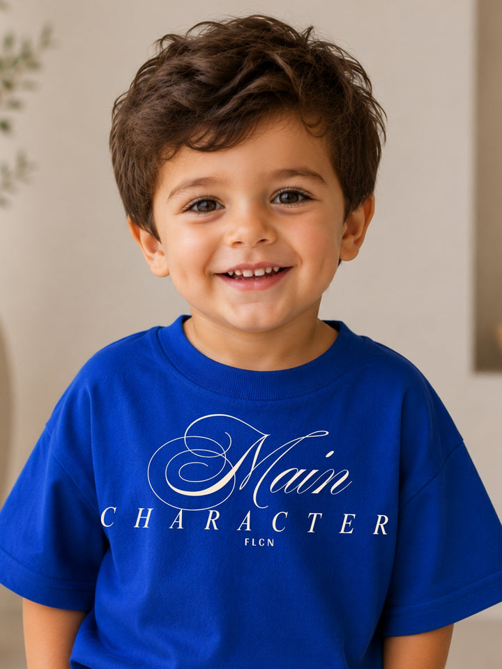 Boys Oversized T-Shirt – Main Character – Royal Blue