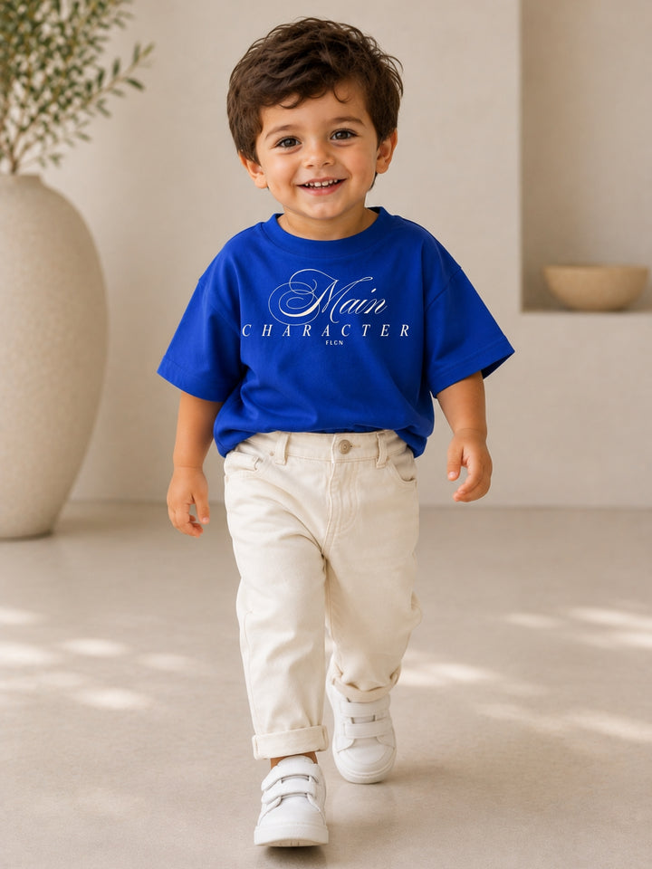 Boys Oversized T-Shirt – Main Character – Royal Blue