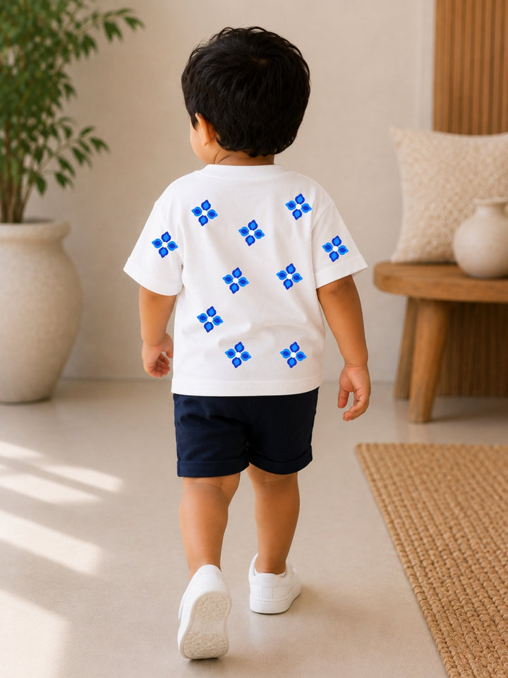 Boys Oversized T-Shirt – Ethnic One – White