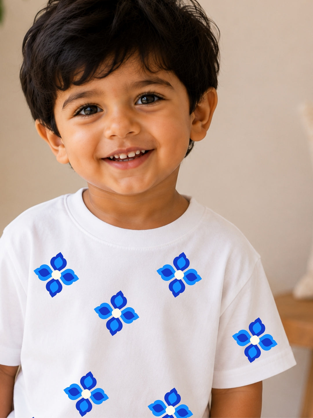 Boys Oversized T-Shirt – Ethnic One – White