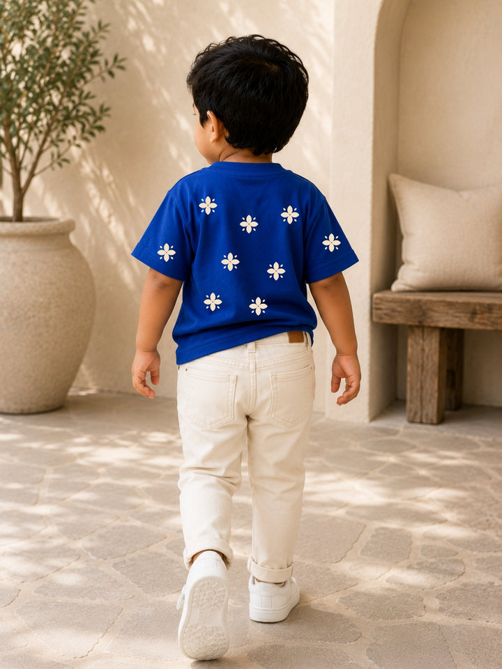 Boys Oversized T-Shirt – Ethnic Two – Royal Blue