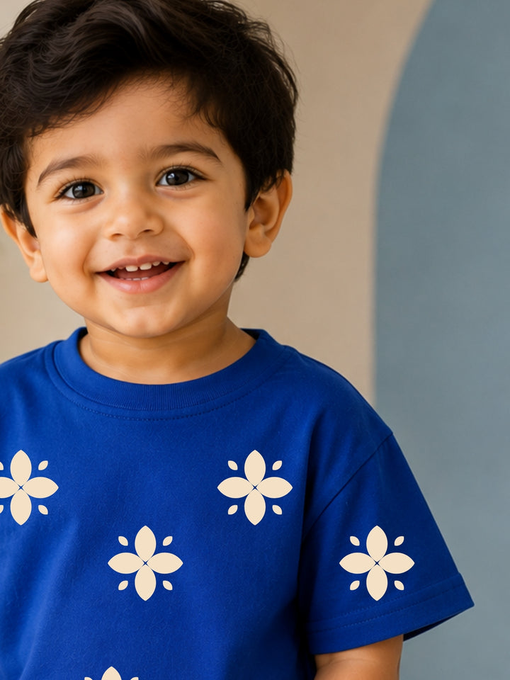 Boys Oversized T-Shirt – Ethnic Two – Royal Blue