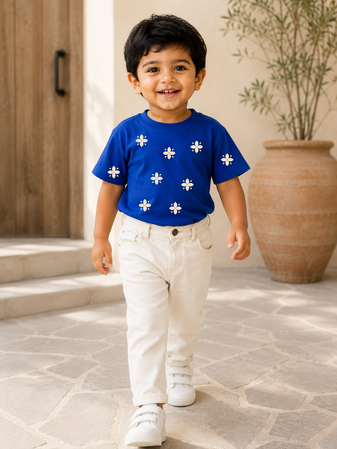Boys Oversized T-Shirt – Ethnic Two – Royal Blue