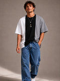 Men Oversized T-Shirt – White, Black & Gray