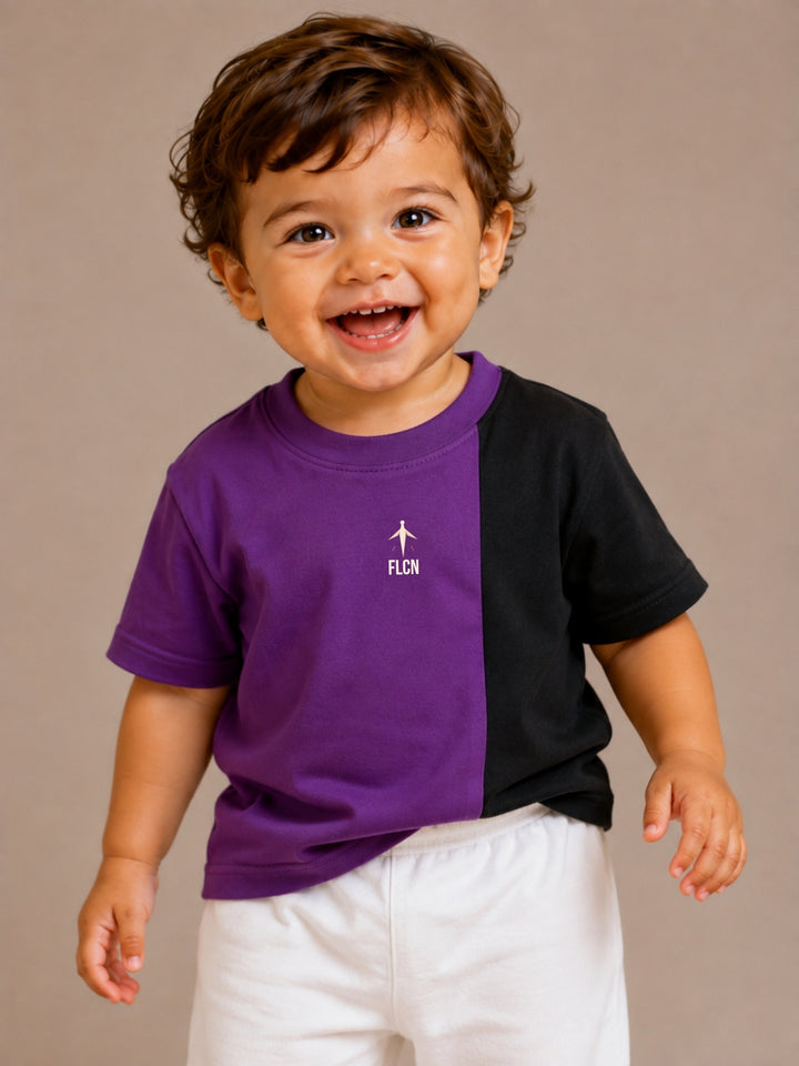 Boys Oversized T-Shirt – Purple &amp; Black