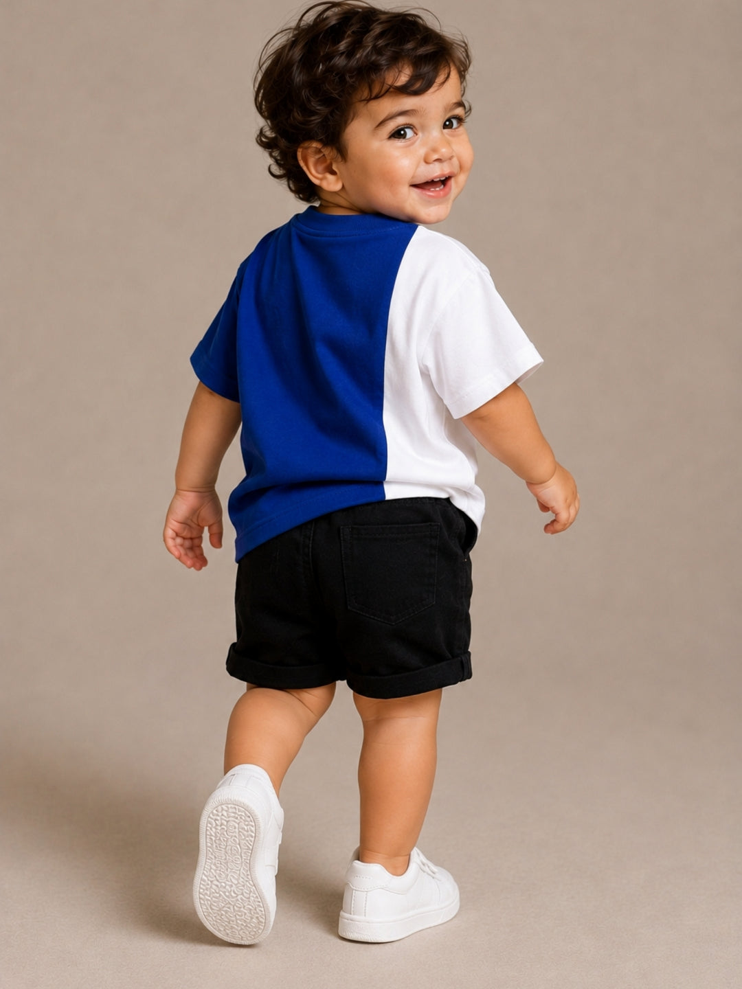 Boys Oversized T-Shirt – Royal Blue &amp; White