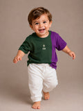 Boys Oversized T-Shirt – Green & Purple