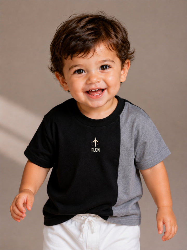 Boys Oversized T-Shirt – Black &amp; Gray