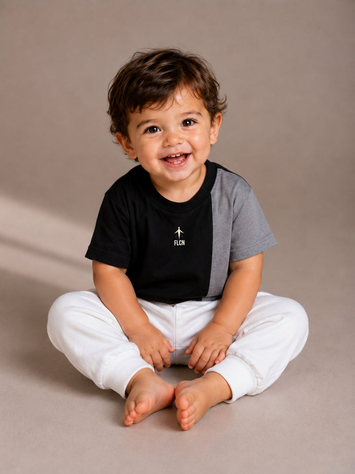 Boys Oversized T-Shirt – Black &amp; Gray