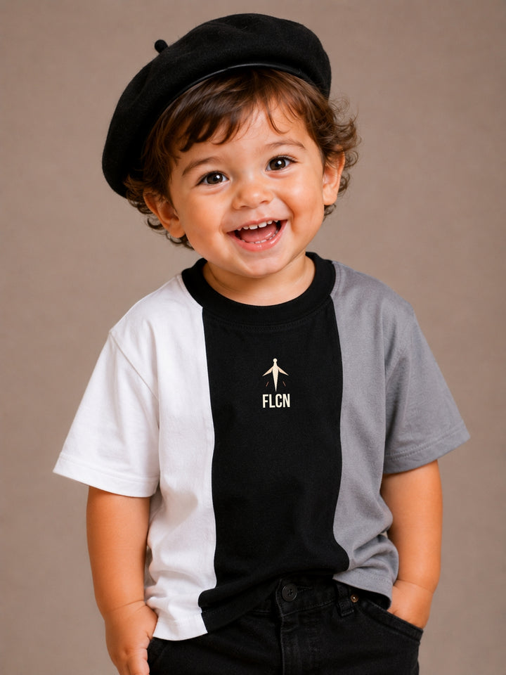 Boys Oversized T-Shirt – White, Black &amp; Gray