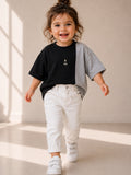 Girls Oversized T-Shirt – Black & Gray