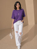 Women Oversized T-Shirt – Purple