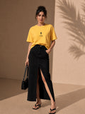 Women Oversized T-Shirt – Yellow