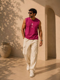 Men Oversized Tank – Magenta Pink
