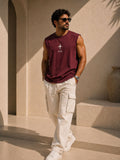 Men Oversized Tank – Maroon
