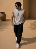 Men Oversized Tank – Gray