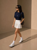 Women Oversized T-Shirt – Navy Blue