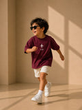 Boys Oversized T-Shirt – Maroon