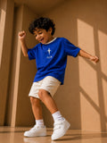 Boys Oversized T-Shirt – Royal Blue & White