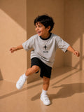 Boys Oversized T-Shirt – Gray & Black